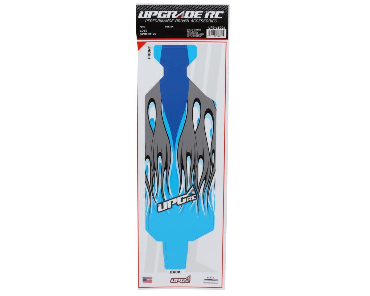 UpGrade RC "Flame" Graphic Set for Losi® 22S™ Sprint Car (Blue) UPG-14292