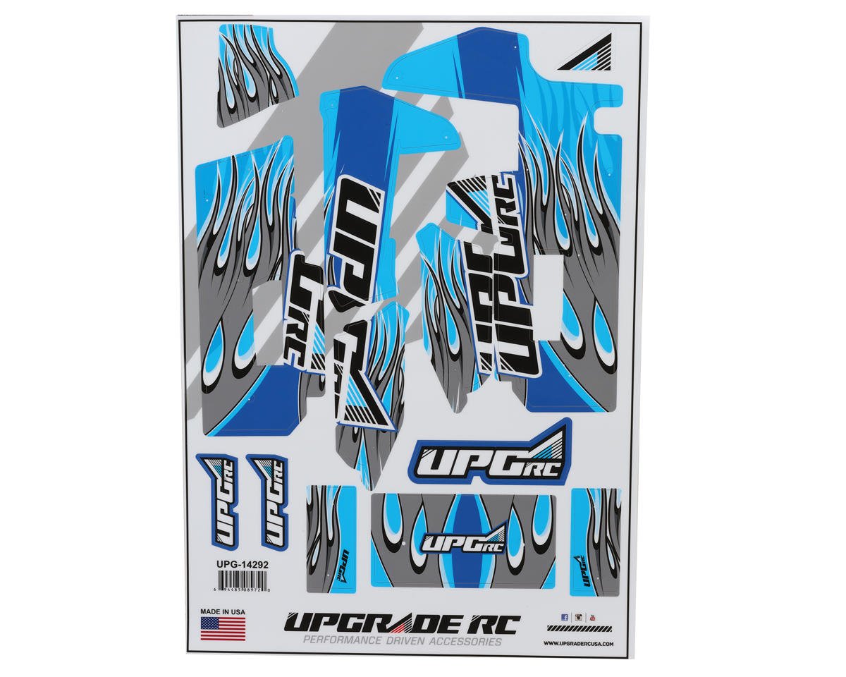 UpGrade RC "Flame" Graphic Set for Losi® 22S™ Sprint Car (Blue) UPG-14292