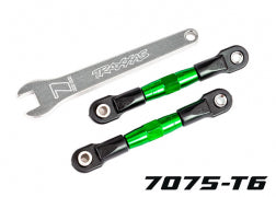 TRAXXAS Camber links, rear (TUBES GREEN-anodized) 2443G