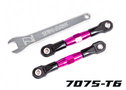 TRAXXAS Camber links, rear (TUBES pink-anodized, 7075-T6 aluminum) 2443P