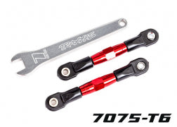 TRAXXAS Camber links, rear (TUBES RED-anodized, 7075-T6 aluminum) 2443R