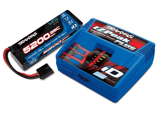 TRAXXAS Battery/Charger completer pack #2970 iD® charger, #2844R 5200mAh 2-cell 35C LiPo ID® Battery 2970-2SR