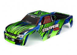 Body, Stampede® VXL, green & blue (painted, decals applied) 3620G