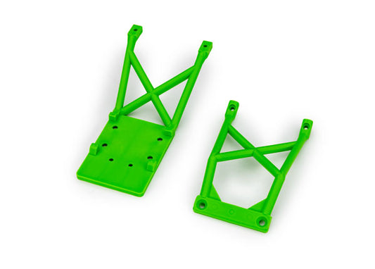 TRAXXAS Stampede Skid plates, front & rear (green) 3623-GRN