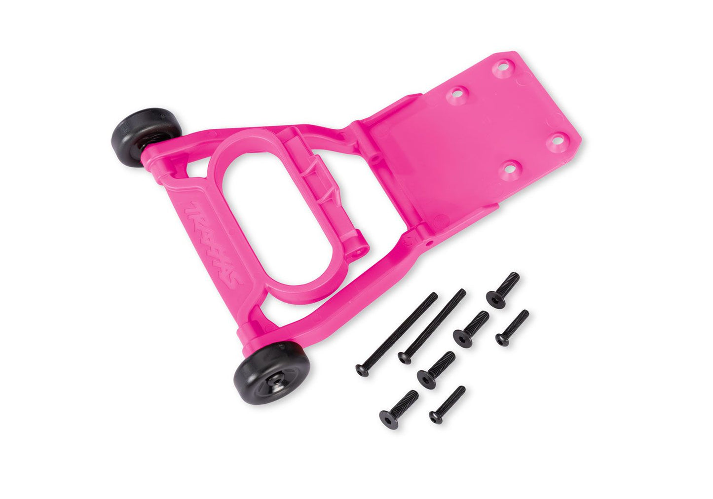 TRAXXAS Rustler 2wd Red Assembled Wheelie Bar & Screws 3763-PINK
