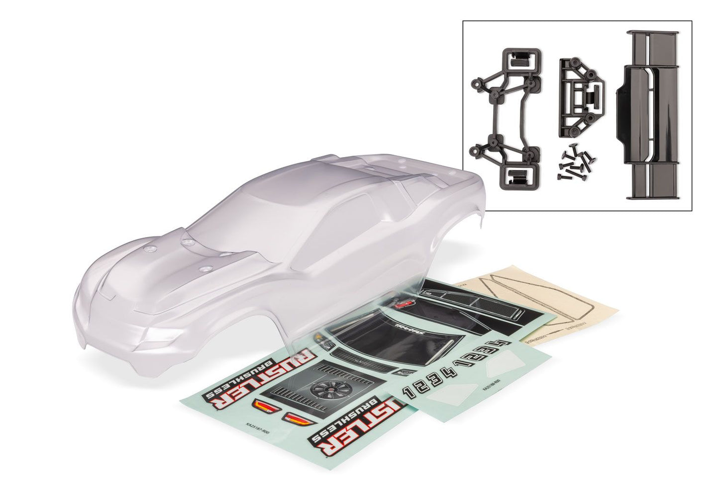 TRAXXAS Rustler 2WD Clear Clipless Body 3780