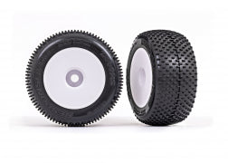 TRAXXAS Tires & wheels, assembled, glued (white dished 3.8" wheels, Response Pro tires, foam inserts) 5375R
