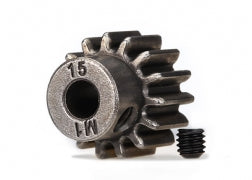 TRAXXAS Gear, 15-T pinion (1.0 metric pitch) (fits 5mm shaft) 6487X