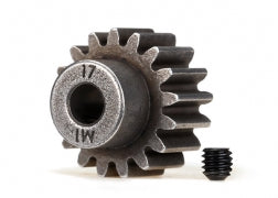 TRAXXAS Gear, 17-T pinion (1.0 metric pitch) (fits 5mm shaft)/ set screw (for use only with steel spur gears) 6490x