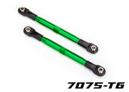 TRAXXAS Toe links (TUBES green-anodized, 7075-T6 aluminum, stronger than titanium) (87mm) (2)/ rod ends (4) aluminum wrench (1) 6742g
