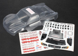 TRAXXAS Body, 1/16 Slash 4X4 (clear, requires painting)/ grille, lights decal sheet 7012R