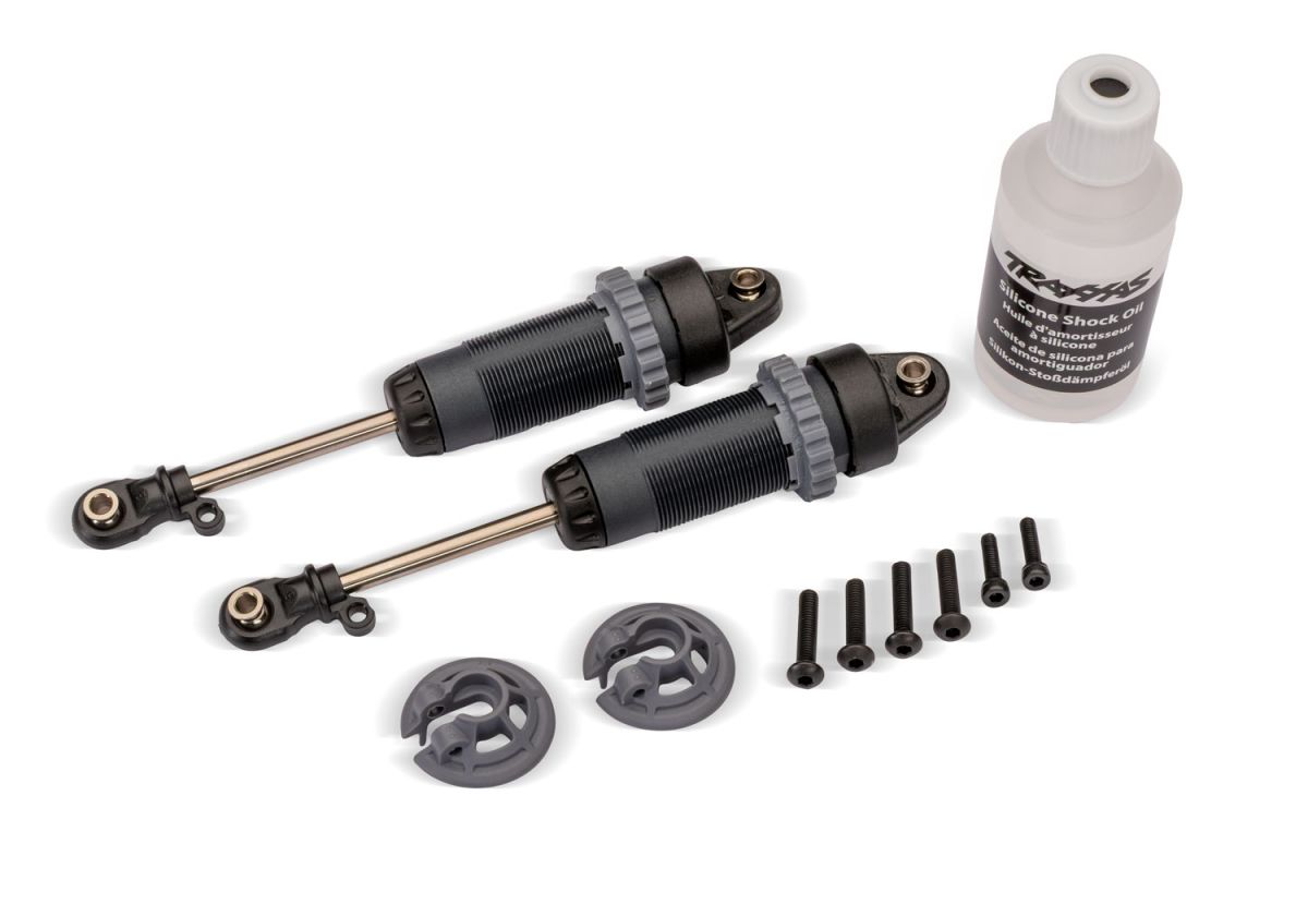 TRAXXAS SLASH VX3 1/10 Steel-Gray XX-Long GTR Shocks (2) 7462-STGRY