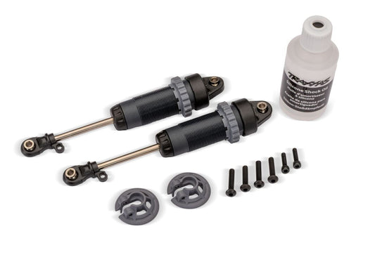 TRAXXAS SLASH VX3 1/10 Steel-Gray XX-Long GTR Shocks (2) 7462-STGRY