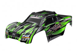 TRAXXAS Body, X-Maxx® Ultimate, green (painted, decals applied) (assembled with front & rear body mounts, rear body support, roof skid plate, and tailgate protector) 7868-GRN