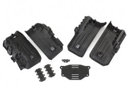TRAXXAS Fenders, inner, front & rear (2 each)/ rock light covers (8)/ battery plate/ 3x8 flathead screws (4) 8072