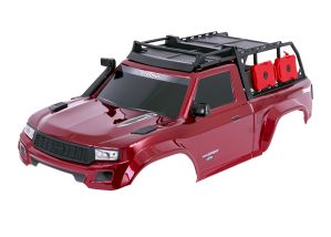 TRAXXAS Body, TRX-4® Sport, complete, red (painted, decals applied) (includes grille, side mirrors, door handles, windshield wipers, expedition rack, & clipless mounting) (requires #8080X inner fenders)8213-RED