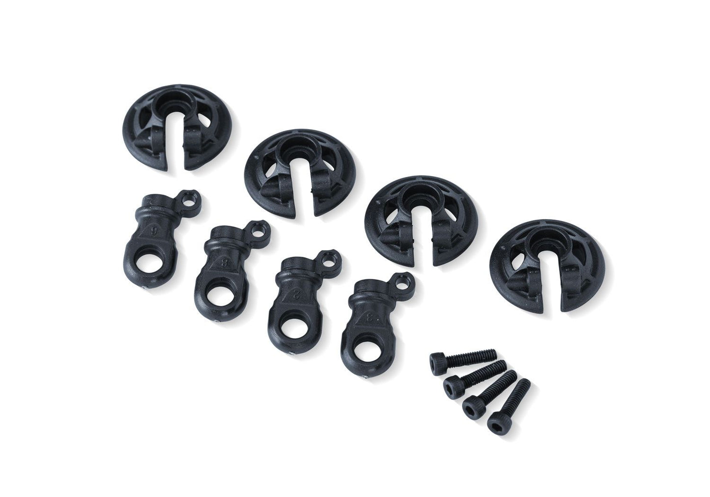 TRAXXAS  RAPTOR R, Slate Gray Captured Lower Spring Retainers (4) 8459-SLGRY