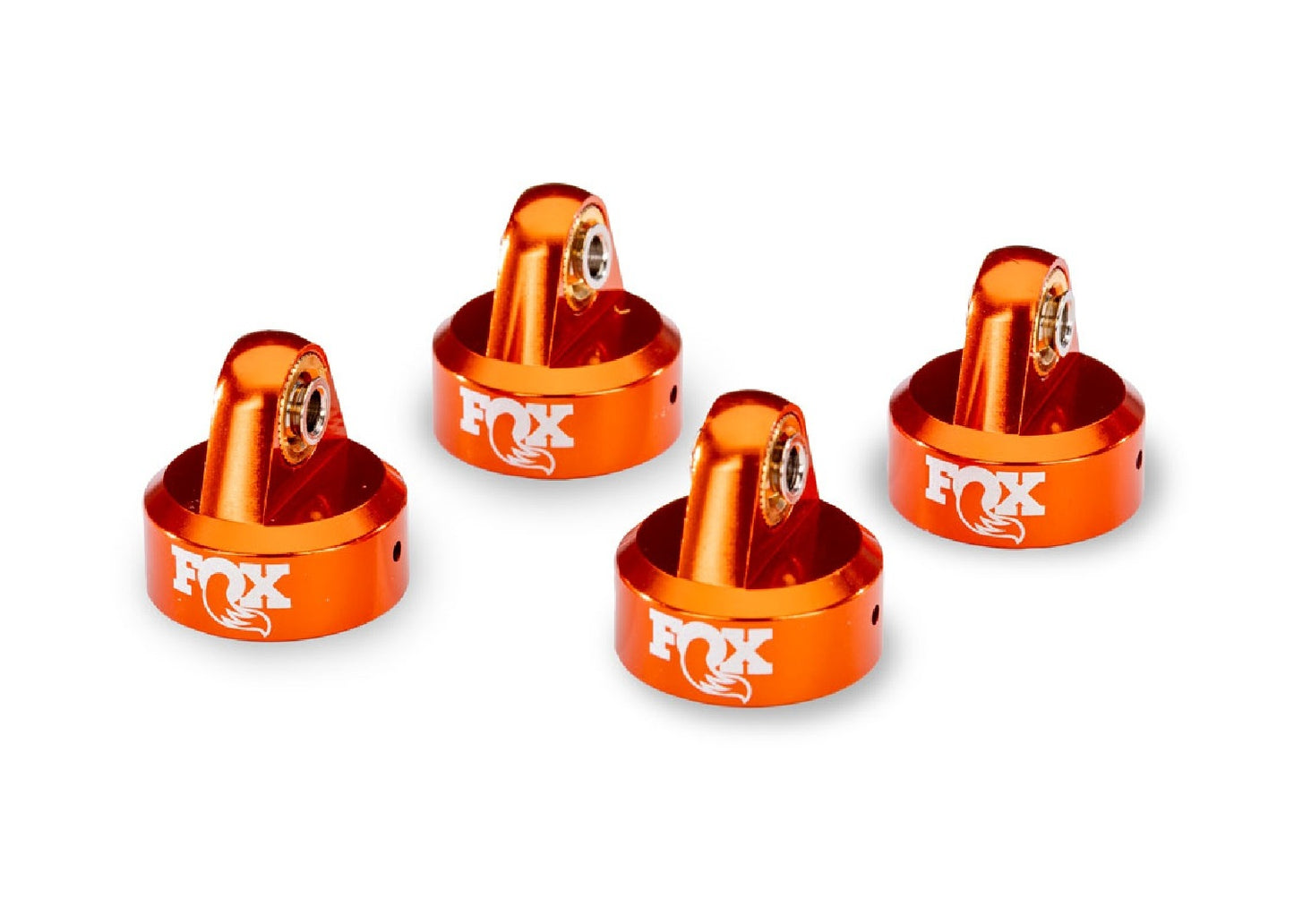 TRAXXAS SLASH ULITMATE 4X4, Fox Orange Aluminum GTR Shock Caps (4)