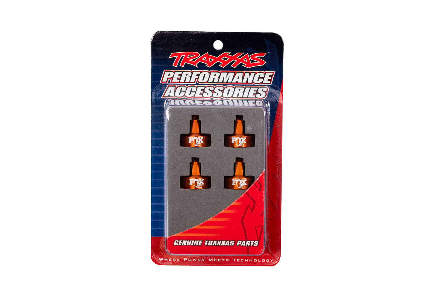 TRAXXAS SLASH ULITMATE 4X4, Fox Orange Aluminum GTR Shock Caps (4)