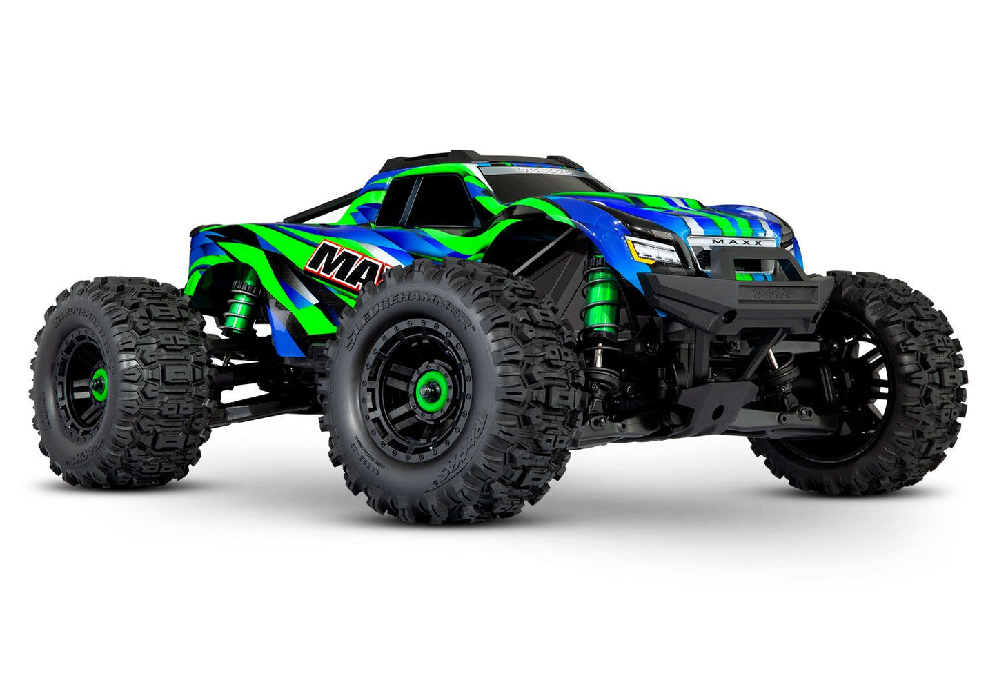 TRAXXAS Maxx WideMaxx 1/10 Brushless RTR 4WD Monster Truck GREEN 89086-4