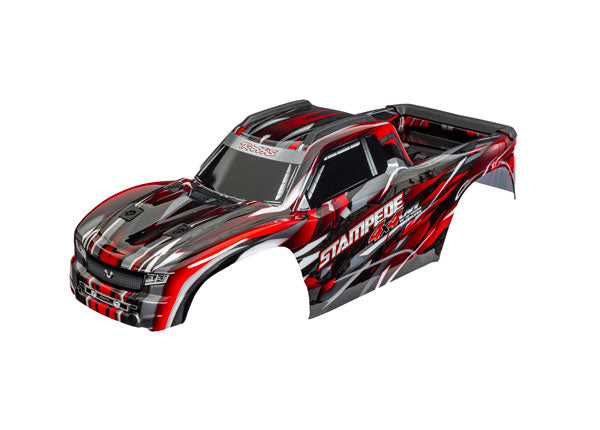 TRAXXAS Stampede 4x4  Body, Stampede® 4X4 VXL, red (painted, decals applied) 9014-red