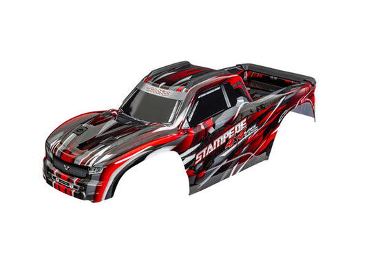 TRAXXAS Stampede 4x4  Body, Stampede® 4X4 VXL, red (painted, decals applied) 9014-red
