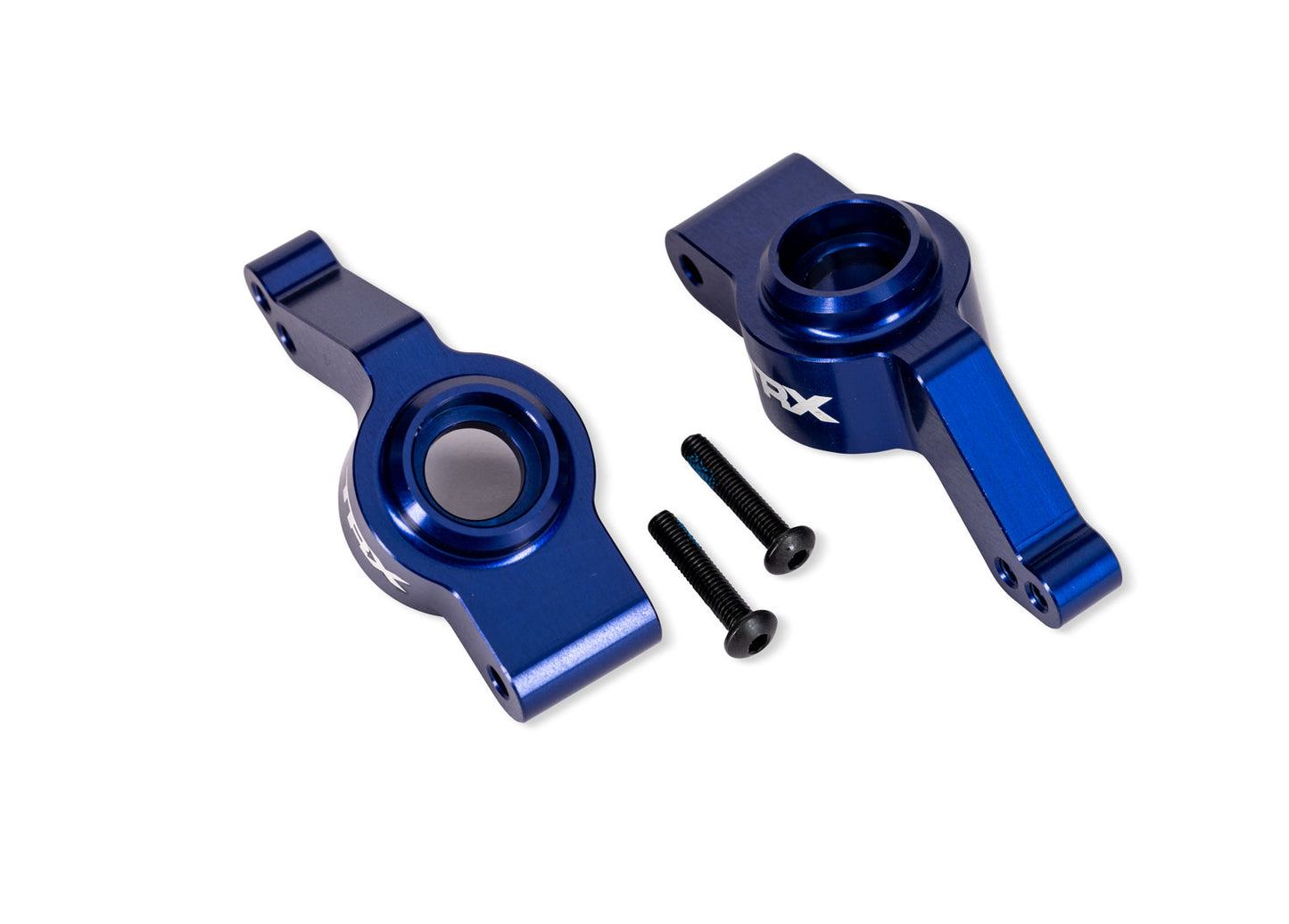 TRAXXAS RUSTLER 4X4 BL-2S Blue Aluminum Stub Axle Carriers (L&R) 9065-BLUE