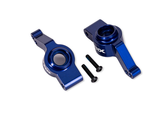 TRAXXAS RUSTLER 4X4 BL-2S Blue Aluminum Stub Axle Carriers (L&R) 9065-BLUE