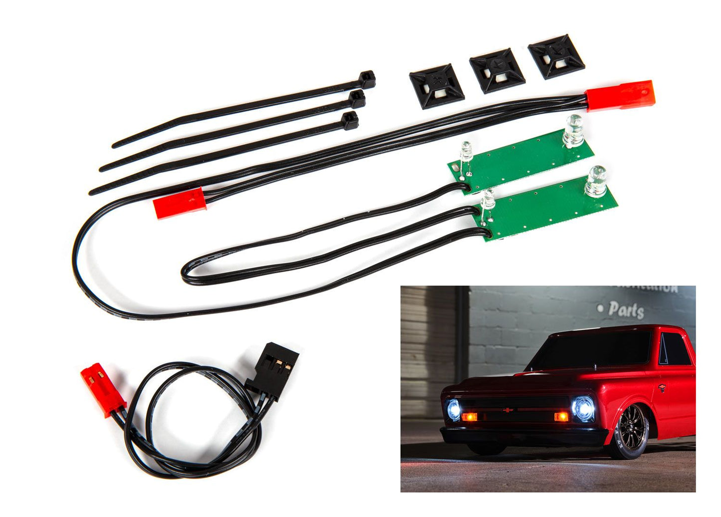 Traxxas Drag Slash Chevrolet C10 Front LED Light Set WHITE 9496