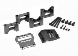 TRAXXAS Mount, center differential carrier, 6061-T6 aluminum (dark titanium-anodized)