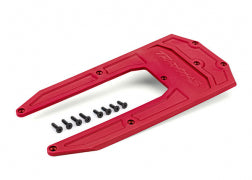 TRAXXAS SLEDGE Skidplate, chassis, RED (fits Sledge®) 9623R