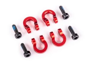 TRAXXAS BUMPER D-RINGS ALUM RED 9734R