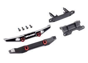 TRAXXAS BUMPER FRONT (1) REAR (1) ALUM BLK 9735X