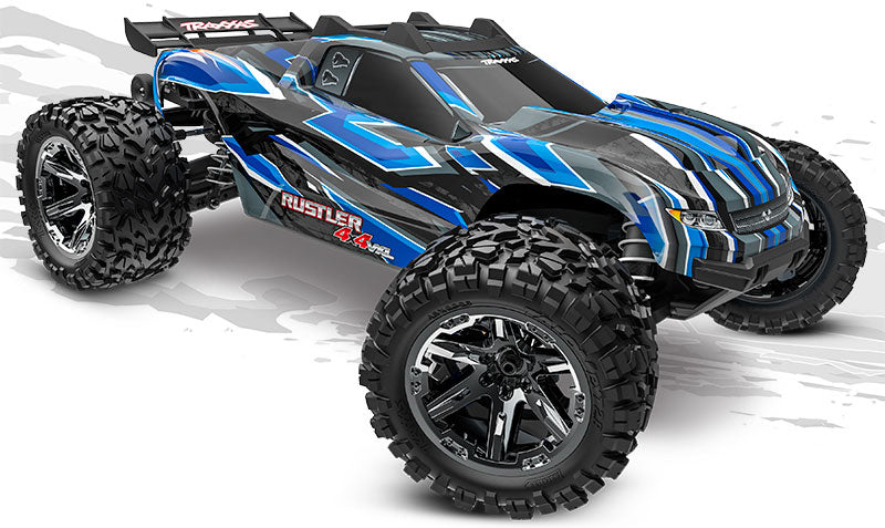 TRAXXAS Rustler 4x4 VXL with Heavy Duty kit 67376-BLUE