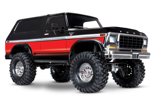 Traxxas TRX-4® 1/10 Trail Crawler Truck w/1979 Bronco Clipless Body (RED) 82246-4