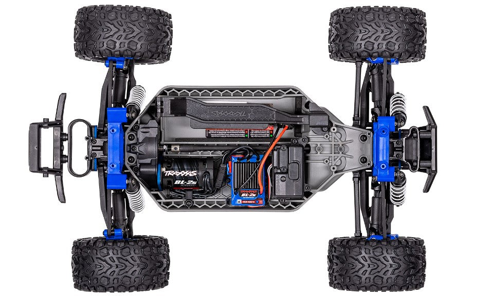 Traxxas Rustler 4X4 BL-2s Heavy Duty 9080 kit Installed RTR 67164-4 BLUE