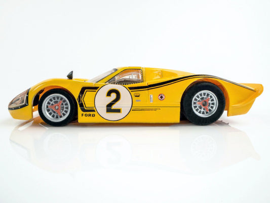 1967 Ford GT40 Mark IV #2 Lemans, Yellow, HO Scale Slot Car 22014