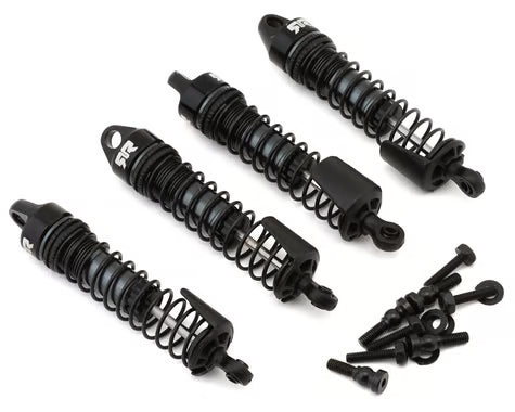 Arrma Grom Aluminum 71mm Oil-Filled Threaded Shocks (Grey) (4) (Gorgon/Quake) (500cSt)  ARA-2614
