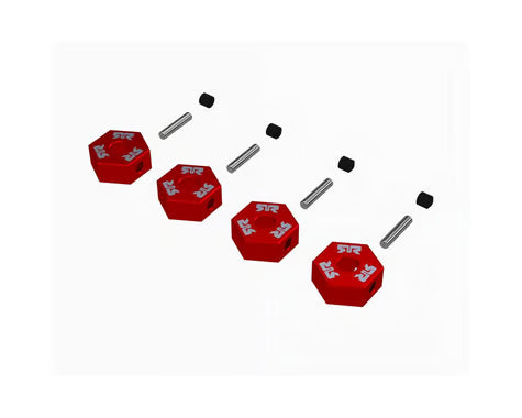 Arrma Grom Aluminum 12mm Wheel Hex Adapters (Red) (4) (Quake/Gorgon/Granite) ARA-2982