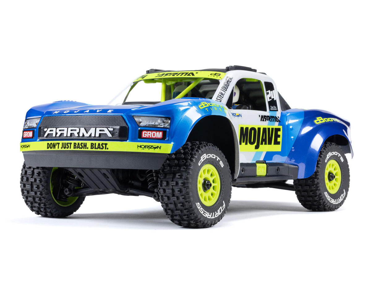 Arrma Mojave Grom MEGA 4WD 380 Brushed 1/18 Electric Desert Truck RTR (Blue/White) ARA2104T2