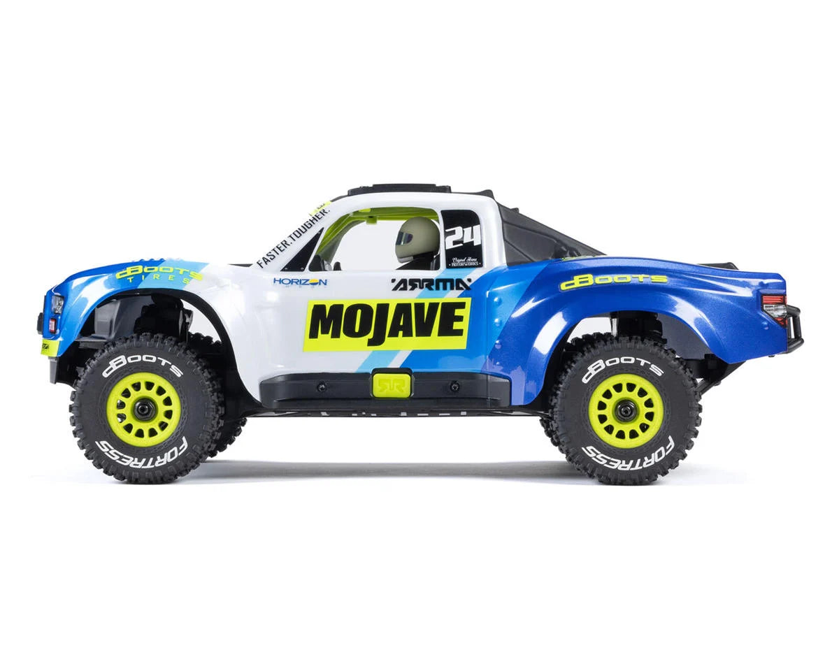 Arrma Mojave Grom MEGA 4WD 380 Brushed 1/18 Electric Desert Truck RTR (Blue/White) ARA2104T2