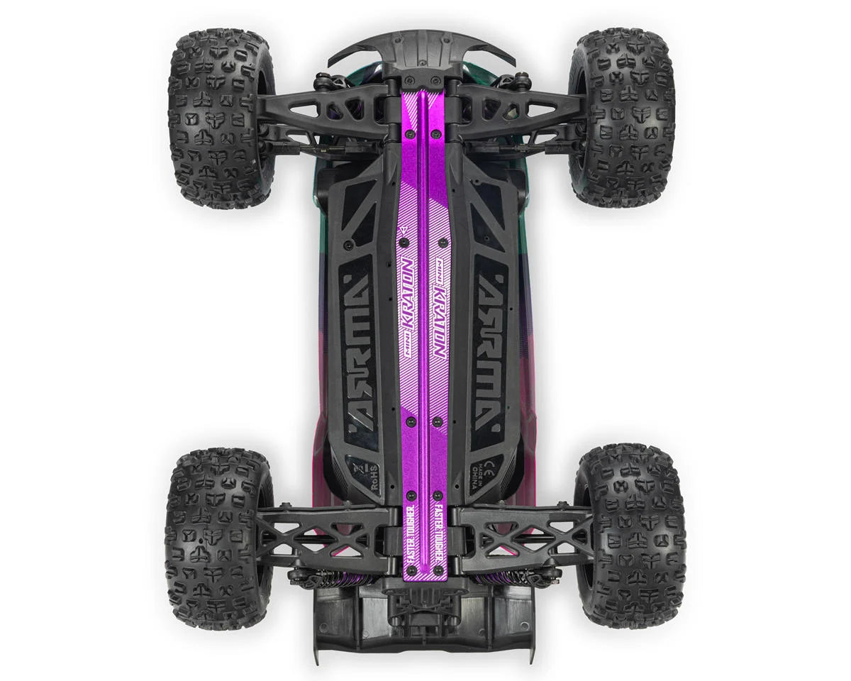 Arrma Mini Kraton 3S BLX 4X4 1/16 RTR Brushless Speed Monster Truck (Teal/Pink) ARA2508ST2