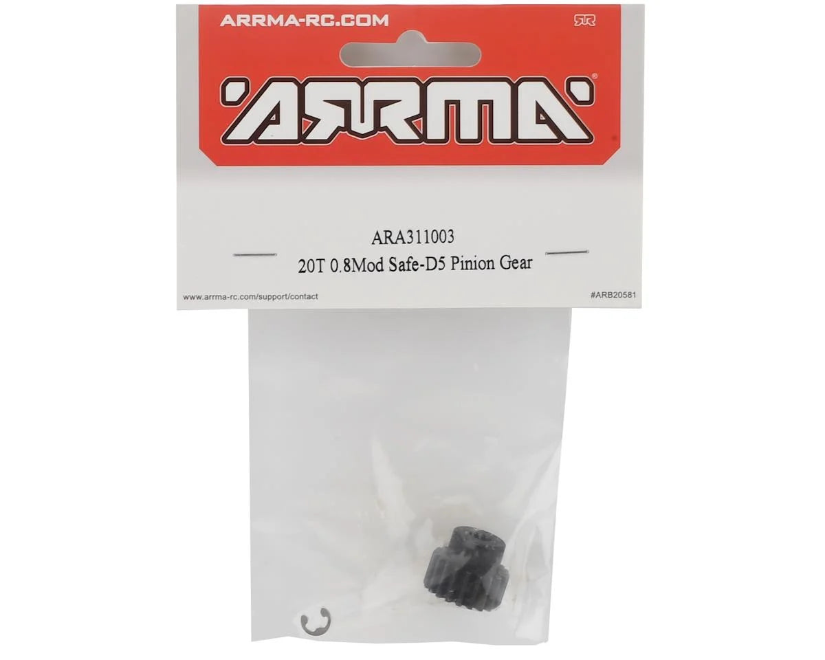 Arrma Safe-D5 Steel Mod 0.8 Pinion Gear (20T) ARA311003