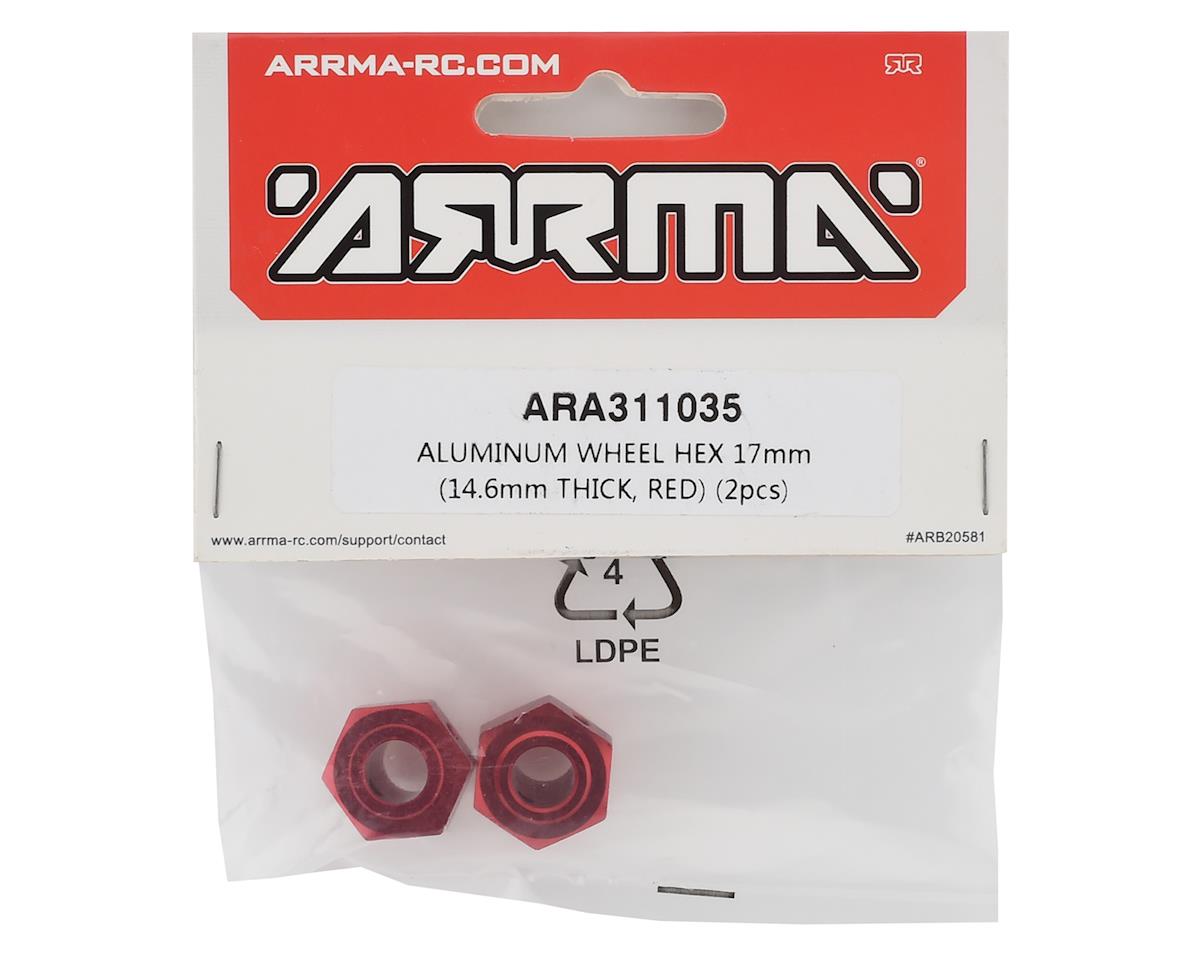 Arrma 6S BLX 17mm Aluminum Wheel Hex (Red) (2) ARA311035