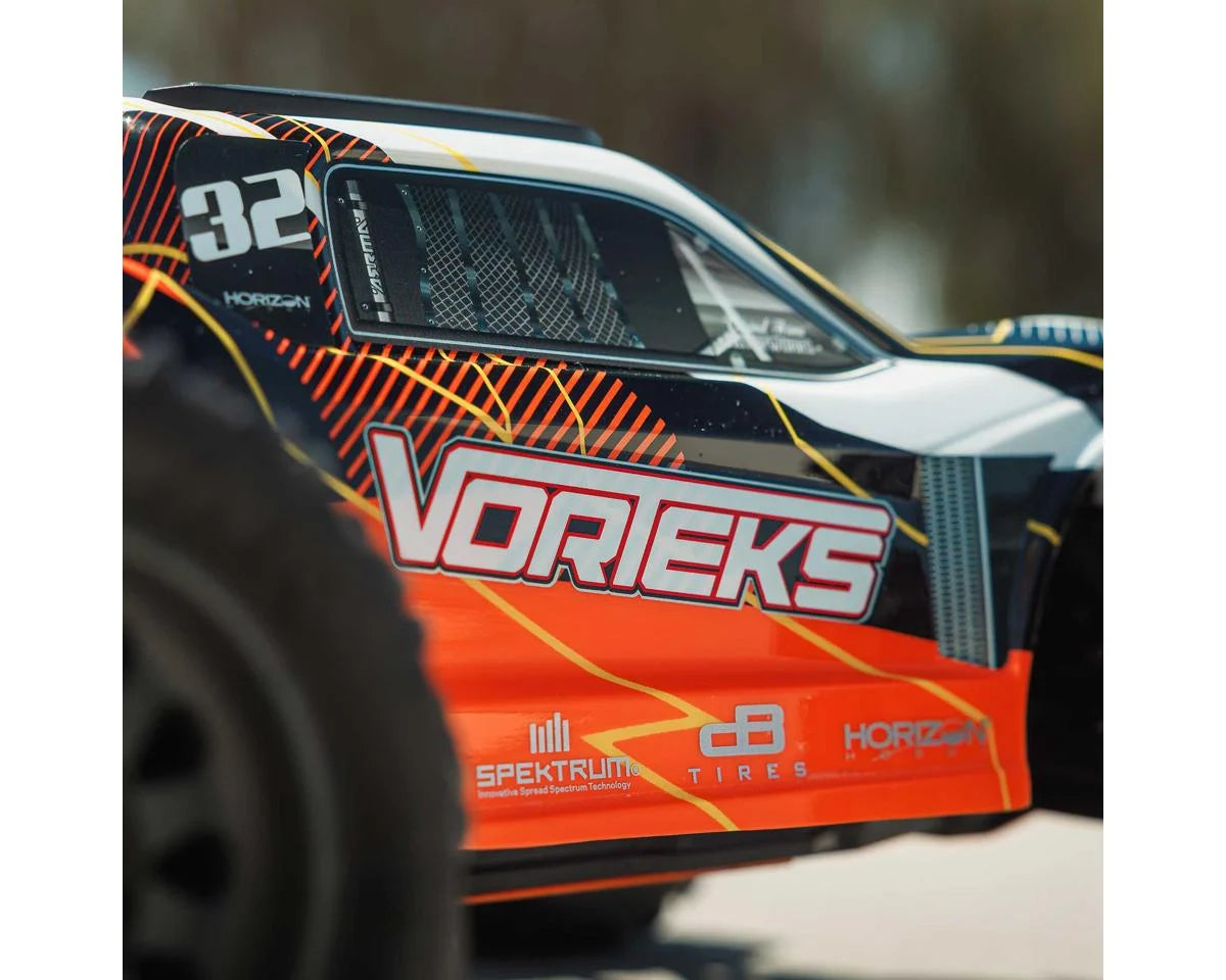 Arrma Vorteks 2WD MEGA 550 RTR Brushed 1/10 Off-Road Stadium Truck (Orange) w/SLT2 2.4GHz Radio, Battery & Charger ARA3205ST1