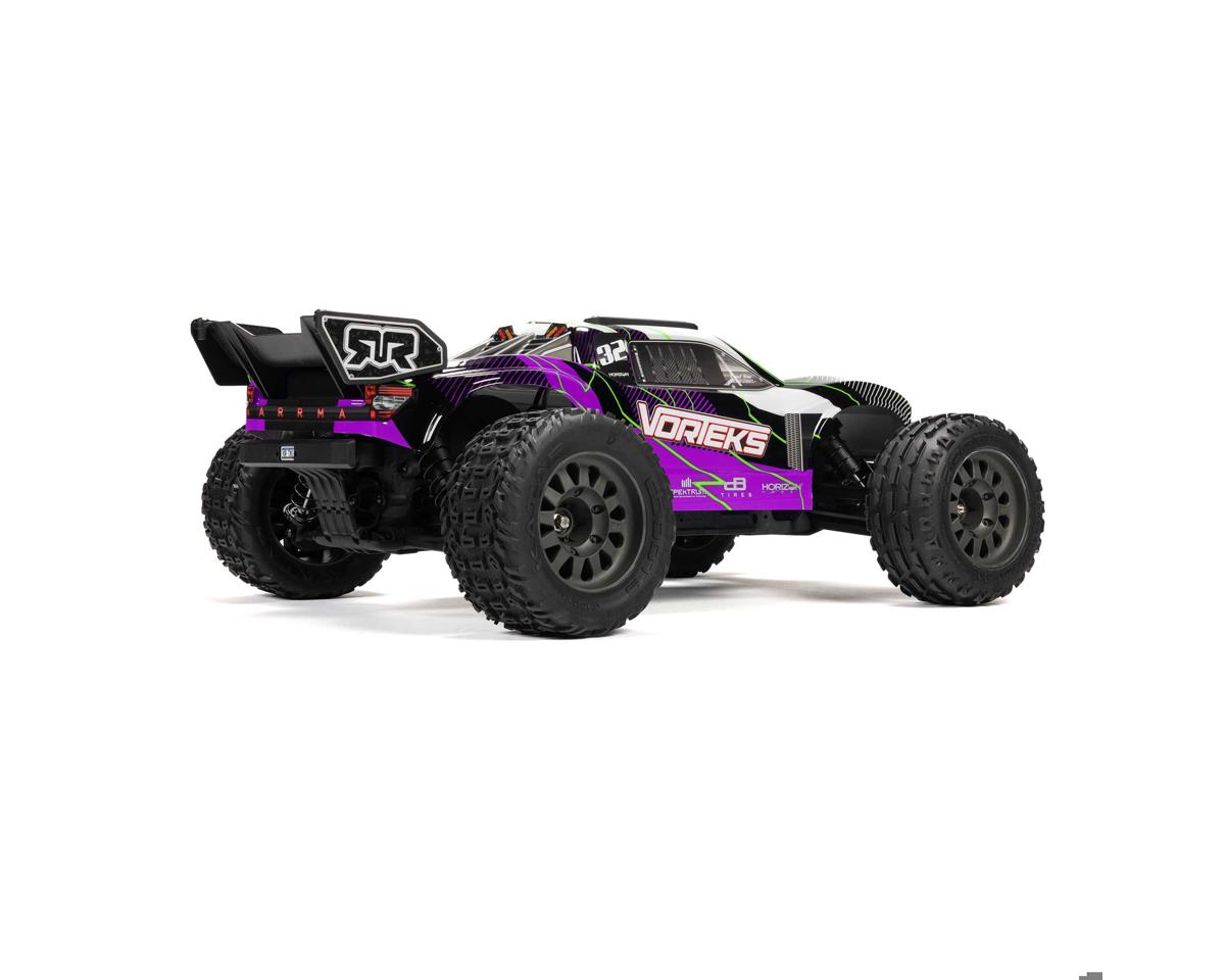 Arrma Vorteks 2WD MEGA 550 RTR Brushed 1/10 Off-Road Stadium Truck (Purple) w/SLT2 2.4GHz Radio, Battery & Charger ARA3205ST2