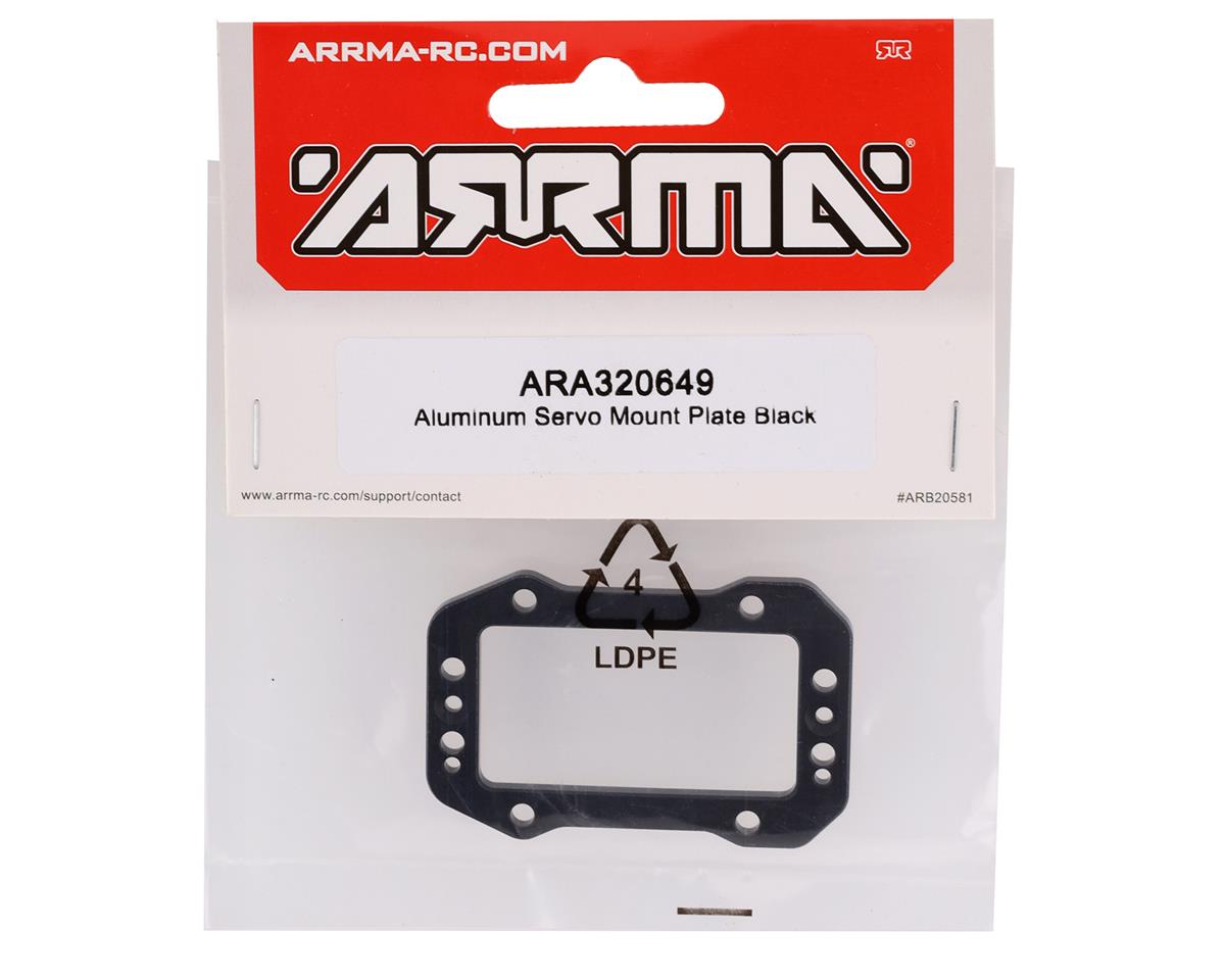 Arrma 6S Aluminum Servo Mount Plate (Black) ARA320649