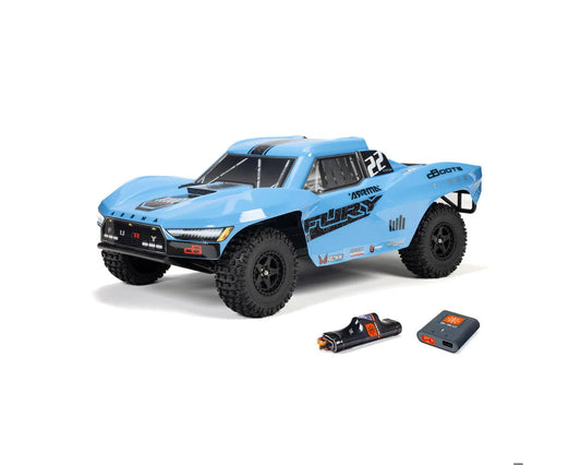 Arrma Fury 2WD MEGA 550 RTR Brushed 1/10 Off-Road Short Course Truck (Blue) w/SLT2 2.4GHz Radio, Battery & Charger