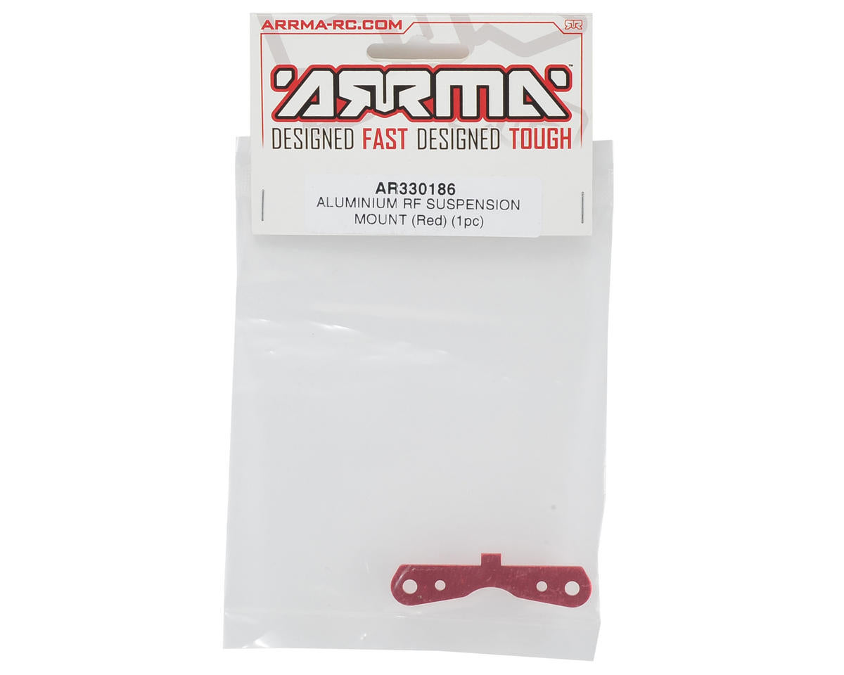 Arrma Aluminum Rear-Front Suspension Mount (Red) ARA330186 ARAC9048 AR330186