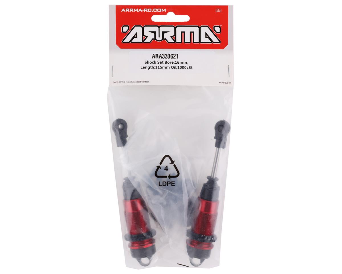 Arrma 115mm Pre-Assembled Front Shock Set (Red) (2) ARA330621